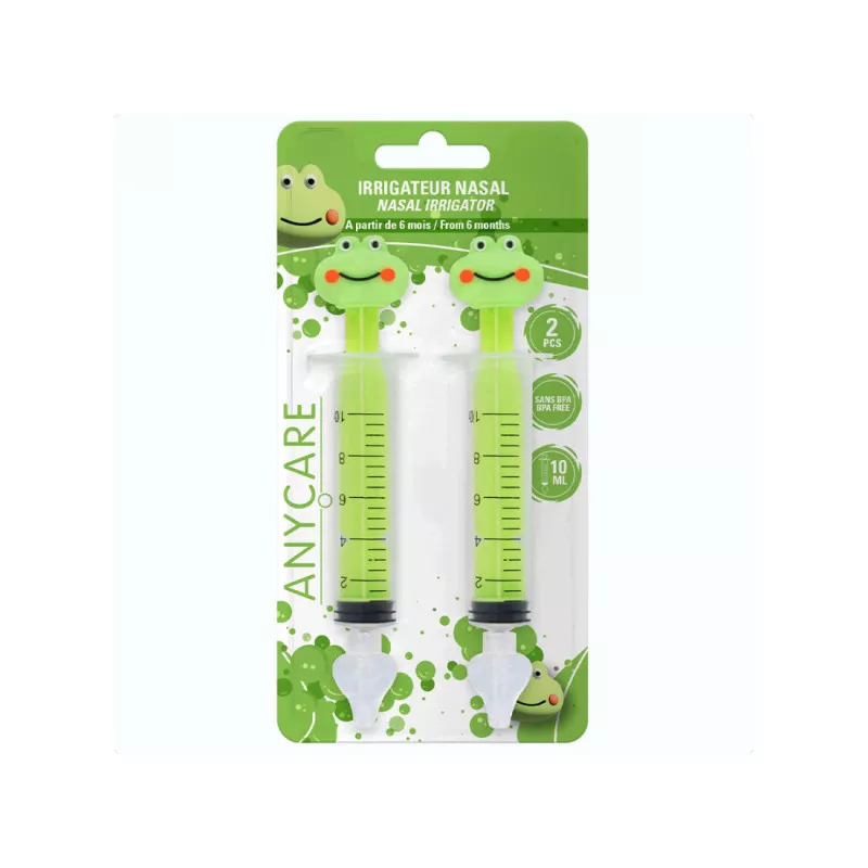SOPHARMAL ANYCARE SERINGUE NASALE 10ML BT/2 GRENOUILLE VERT 