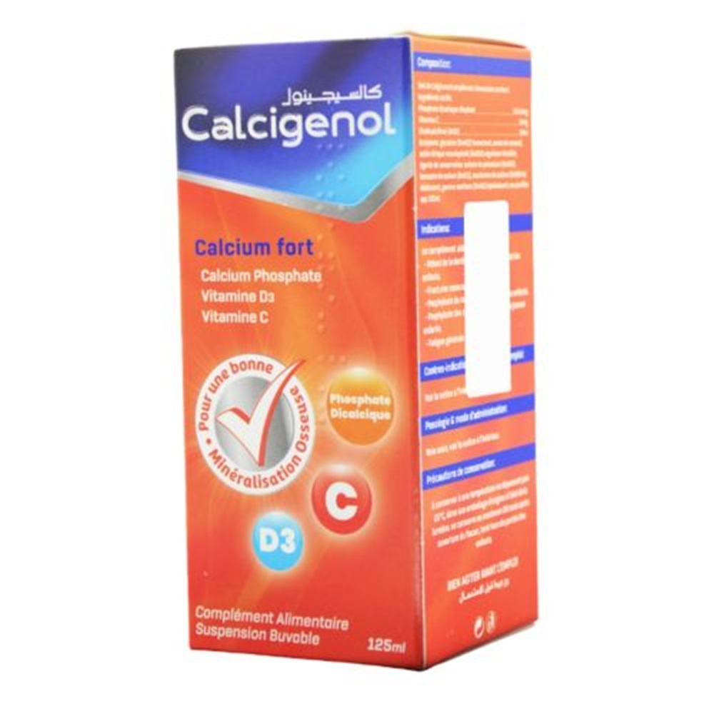 AMB PHARMA CALCIGENOL CALCIUM PHOSPHATE / VIT D3 / VIT C F/125 ML C/30