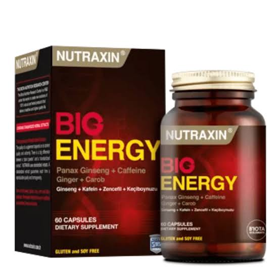 NUTRAXIN BIG ENERGY S/SUCRE BT/60 CPS C/30