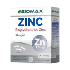 BIOMAX ZINC 20MG BT/30 CPS C/48