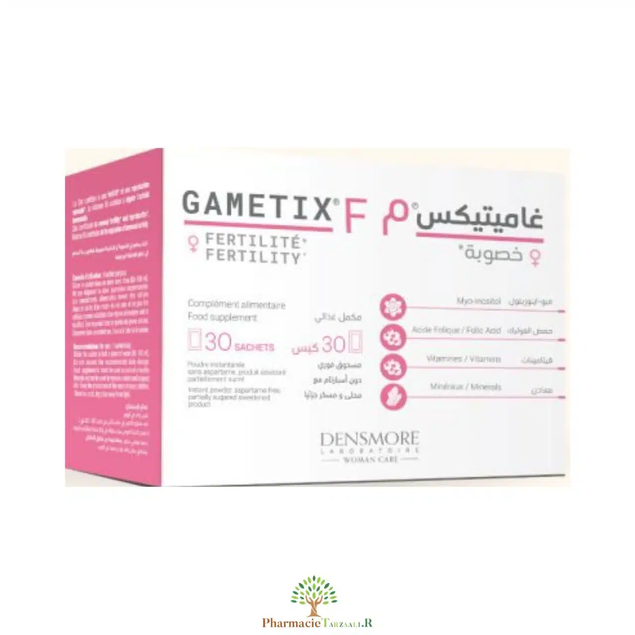NUTRISANTE DENSMORE LAB GAMETIX -F- FERTILITE FEMININE GOUT FRUITS ROUGES
