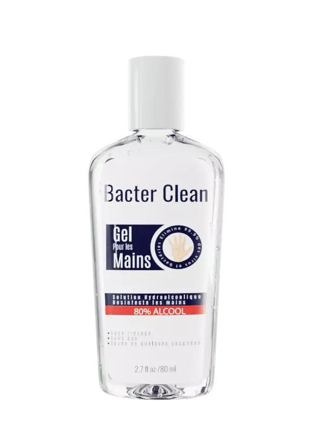GEL MAINS HYDROALCOOLIQUE BACTER CLEAN 80ML