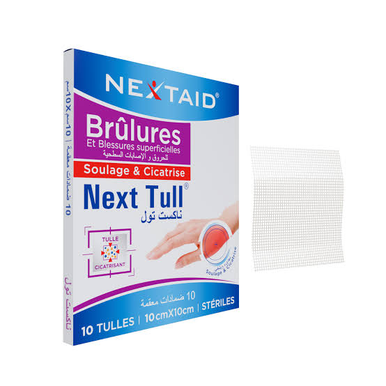 NEXTAID NEXT TULL BRULURES 7.5*10CM P/10