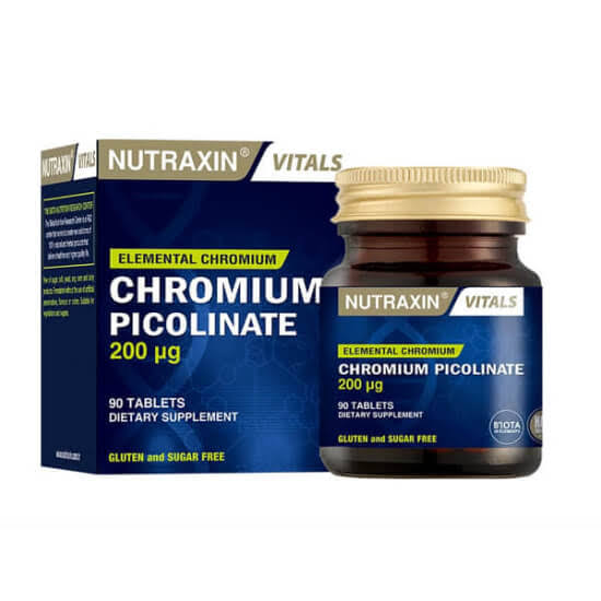 NUTRAXIN CHROMIUM PICOLINATE 20 MCG B/90 CP C/30