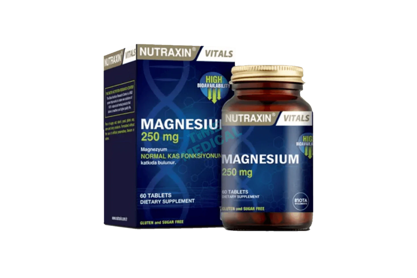 NUTRAXIN MAGNESIUM CITRATE 250MG B/60 CP C/30