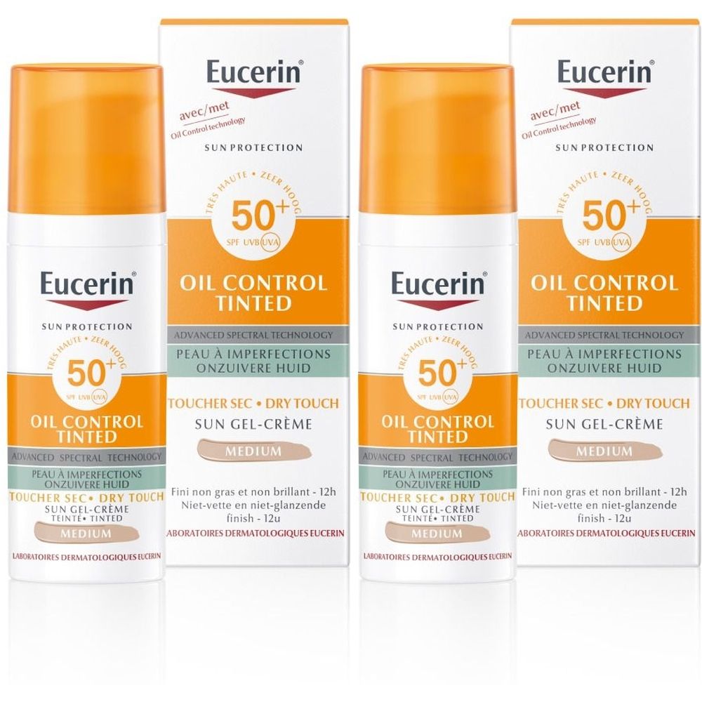EUCERIN OIL CONTROL SPF50 + PROTECTION SOLAIRE PEAU A IMPREFECTIONS TOUCHER SEC