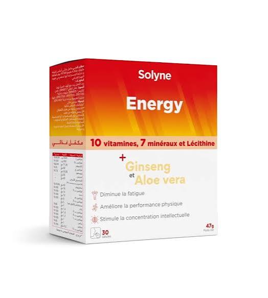 SOLYNE ENERGY GINSENG & ALOE VERA B/30 (VIT C 60MG+ ZINC 4MG) 1 FORM