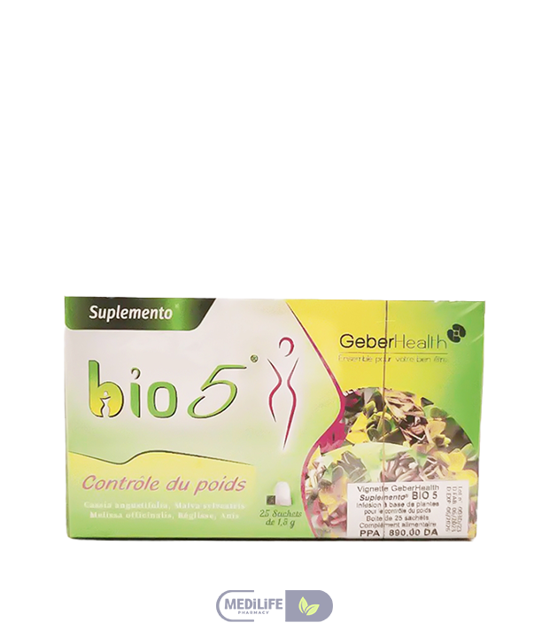 GEB SUPLEMENTO BIO 5 TISANE CONTROLE DE POIDS BT/25 SACHETS