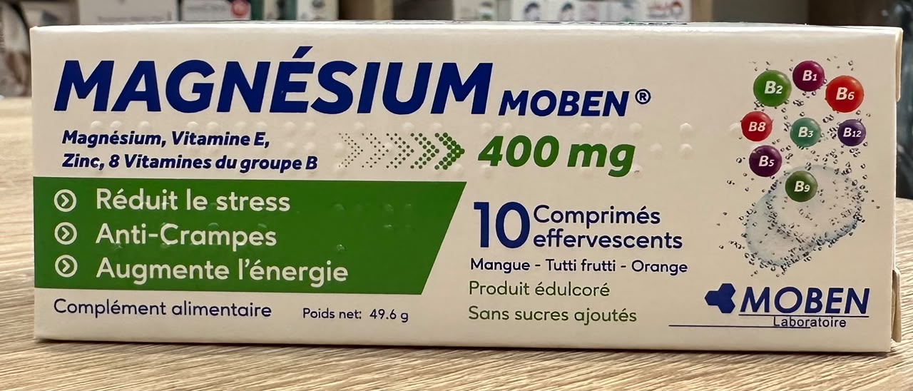 MOBEN MAGNESIUM 400MG BT/10 EFFERVESCENT C/120