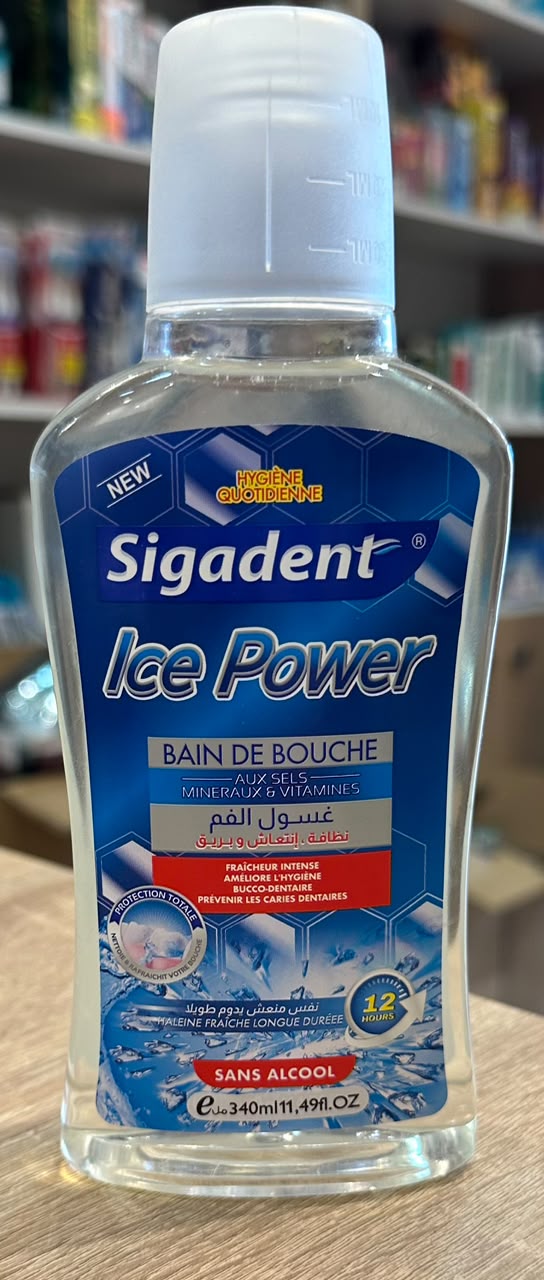 SIGADENT BAIN DE BOUCHE ICE POWER 340ML