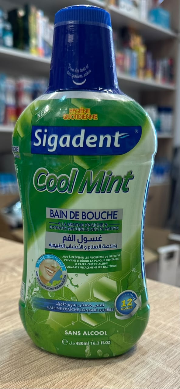 SIGADENT BAIN DE BOUCHE COOL MINT 480ML
