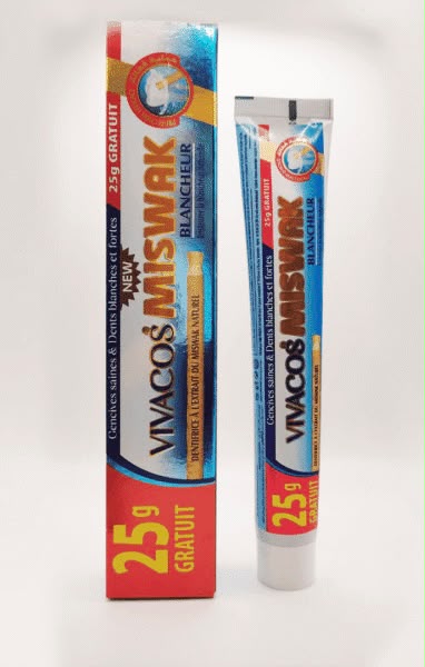 VIVACOS DENTIFRICE MISWAK BLANCHEUR(25G FREE)