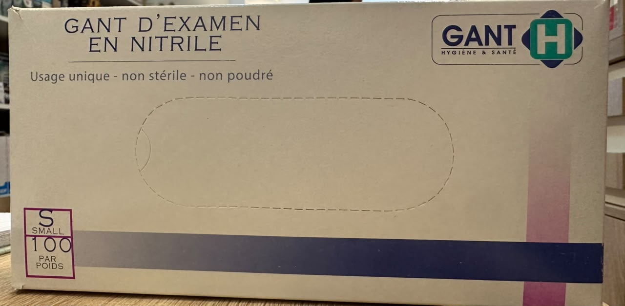GANT H GANTS D'EXAMEN EN NITRILE TAILLE S B/100