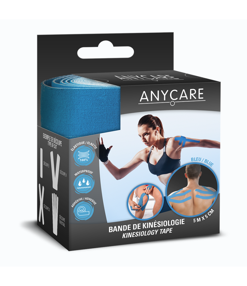 SOPHARMAL ANYCARE BANDE KINESIOLOGIE 5M X 5CM -BLEU-