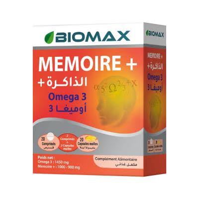BIOMAX MEMOIR+ OMEGA 3 20 CAPSULES MOLLES +20COMPRIMES