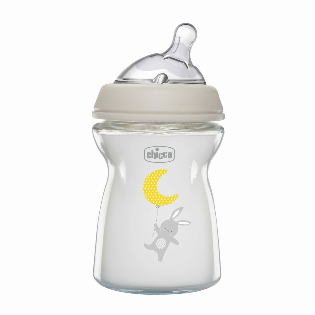 CHICCO BIBERON VERRE +0M 250ML NATURAL FEELING NEUTRE