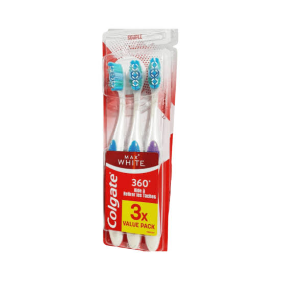 COLGATE BROSSE A DENTS 360 MAX WHITE X3 SOUPLE