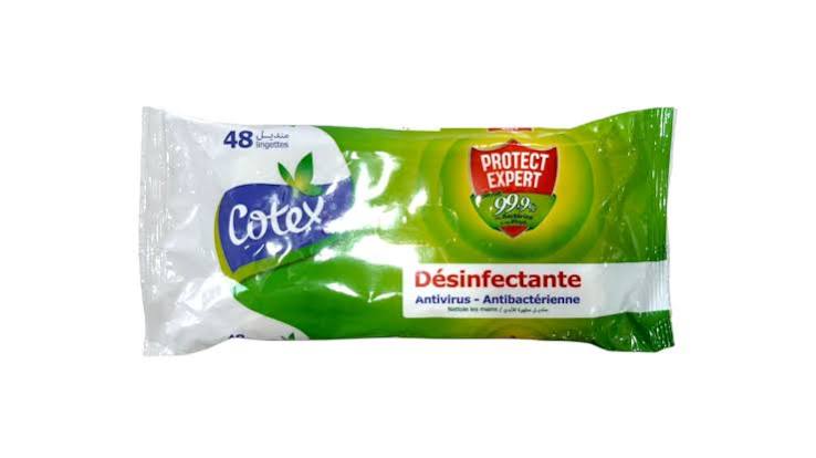 COTEX LINGETTES ANTIBACTERIENNES