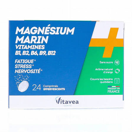 NUTRISANTE VITAVEA MAGNESIUM STEVIA MARIN BT/12 COMP EFFERVESCENT +B1.B2.B6.B9.B12