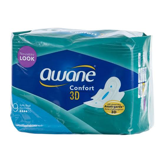 AWANE SERVIETTE HYGIENIQUE 3D NORMALE PACK C9 PCS