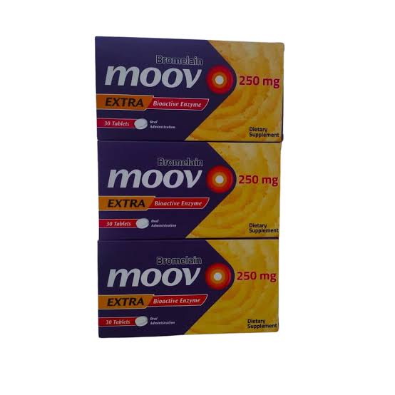 MOOV EXTRA BROMELAIN 250 MG TABLETS