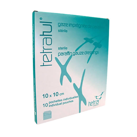TETRATUL TULLE GRAS STERILE 10CM X 10CM
