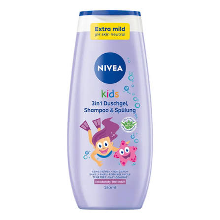 NIVEA BABY . KIDS SHP 3EN1 SHAWER SHAMPOO ET CONDITIONER 250ML PARFUM FRAMBOISE