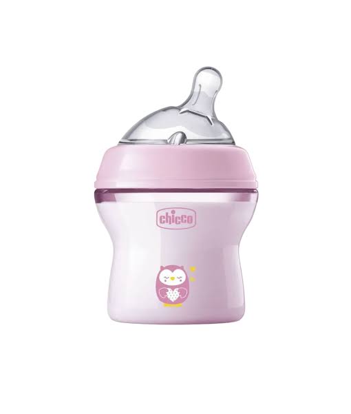 CHICCO BIB PLAST 150ML NATURAL FEELING ROSE OM+