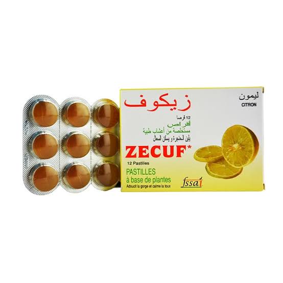 ZECUF PASTILLES GOUT CITRON B/12
