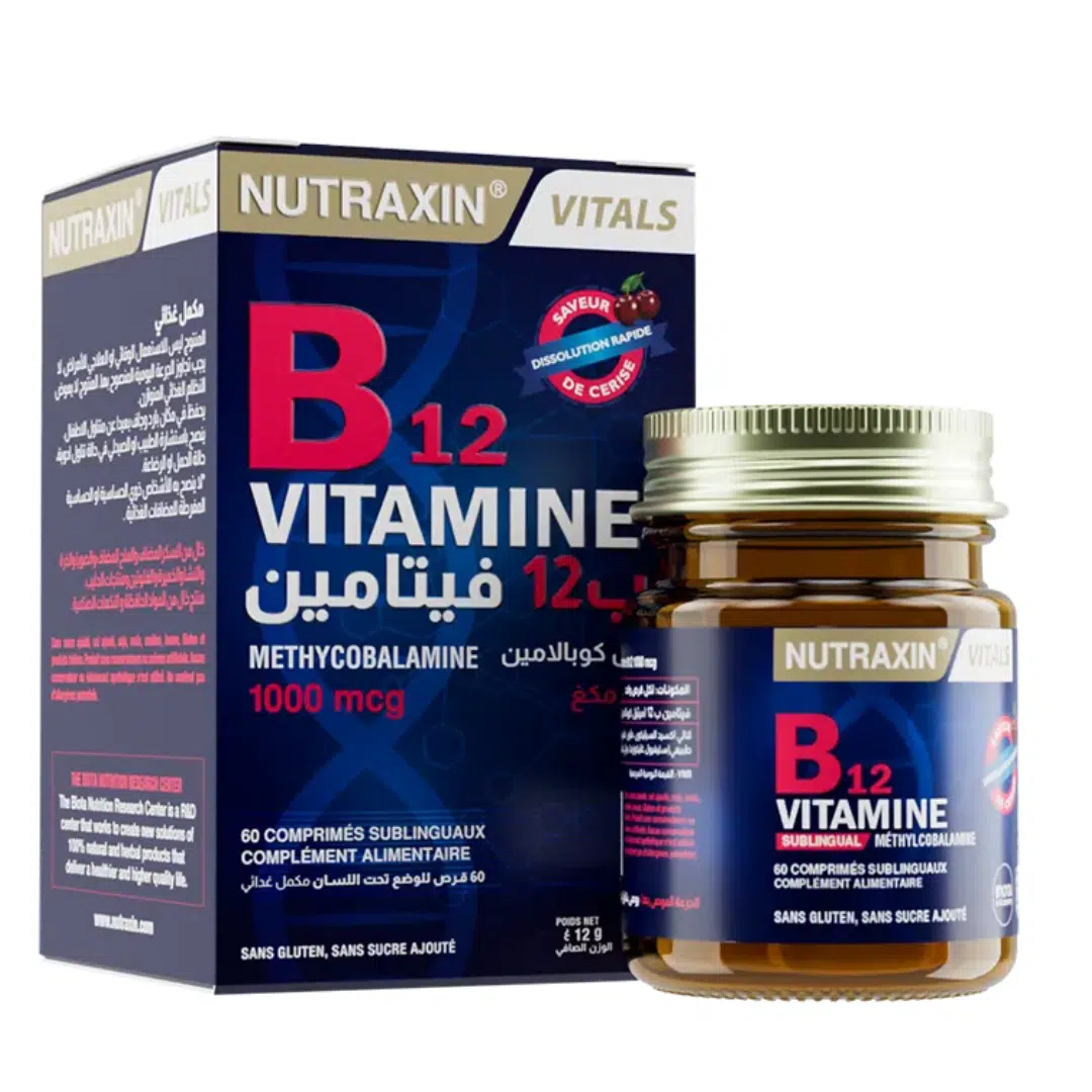 NUTRAXIN .VITAMINE B12 1000 MCG B/60 CP SAVEUR CERISE