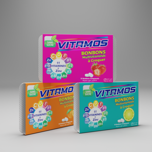 NUTRANOVA.VITAMOS BONBONS MULTIVITAMINE A CROUQUER CITRON BT/10 C/24.